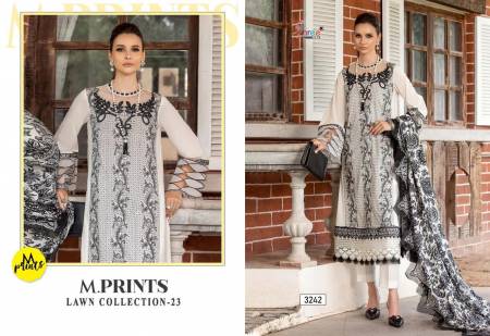 Shree M Prints Lawn Collection 23 Cotton Pakistani Suits Catalog
